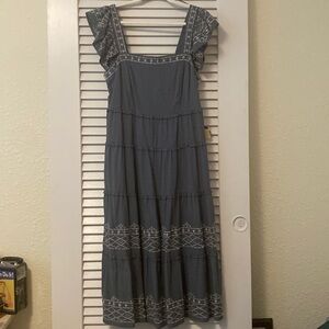 Knox Rose denim blue embroidered dress